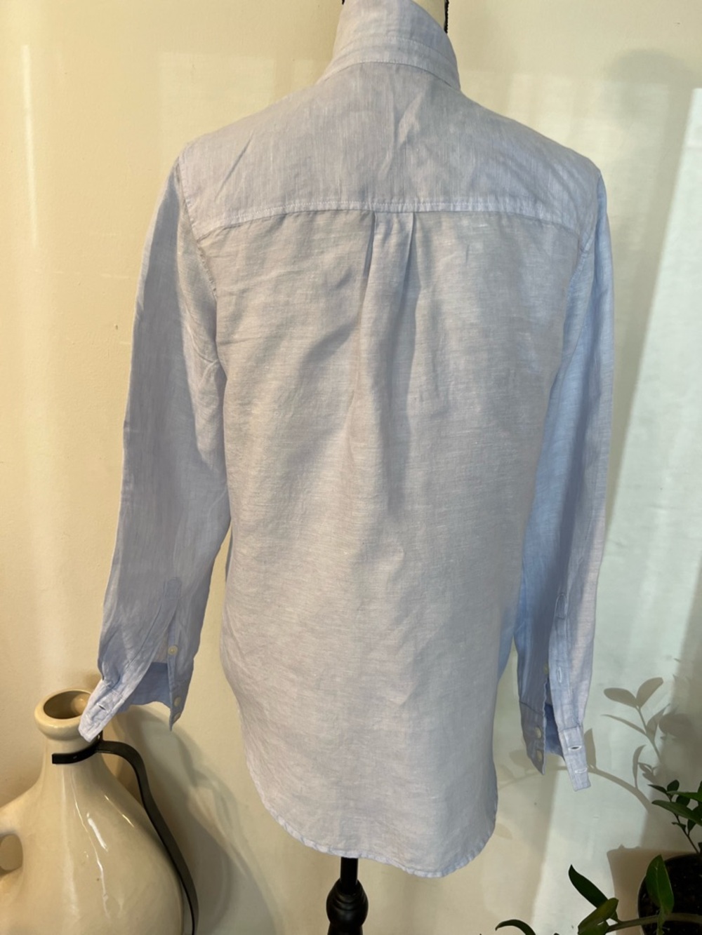 Workshop Republic Clothing Light Blue Linen Button-Down Shirt - Picture 6 of 9